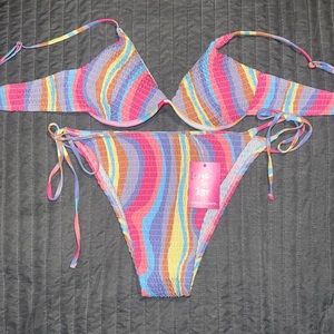 Boutique multi colored bikini